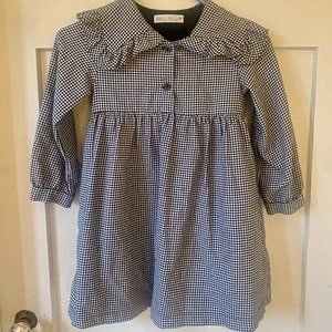 Zara Girls Black and White Houndstooth Dress Size 8